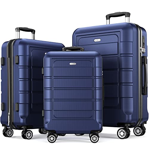 SHOWKOO Luggage Sets - Durable Suitcase with TSA Lock