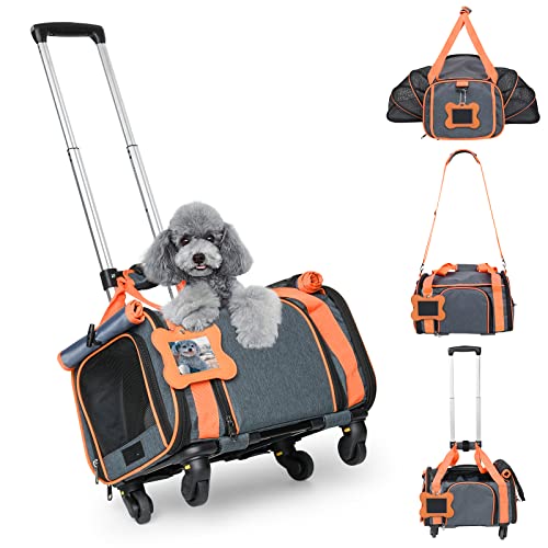 LOOBANI Expandable Pet Carrier with Wheels