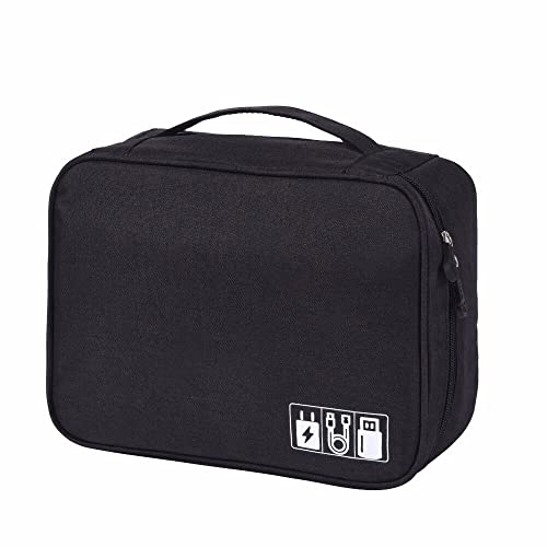 Travel Cable Organizer Storage Bag - Black