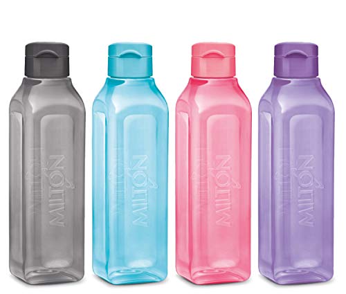 MILTON Sports Water Bottle Square Juice Box Set 4 Pack