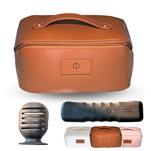 JUST APPAREL Compact PU Leather Travel Cosmetic Bag