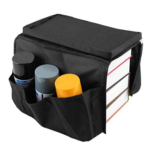 Sofa Armrest Organizer with Cup Holder and Storage Pockets