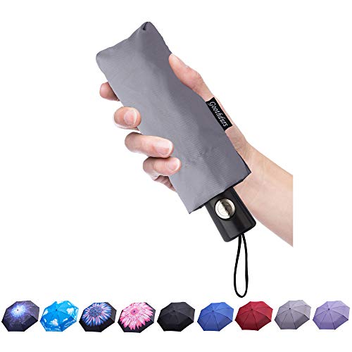 Compact Auto Open/Close Folding Rain Umbrella