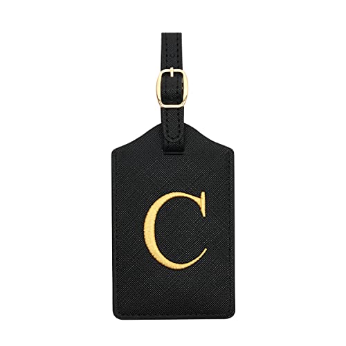 Leather Luggage Tag with Privacy Cover