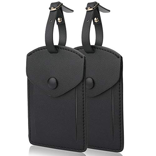 Kevancho Leather Smart Luggage Tags for Men Women