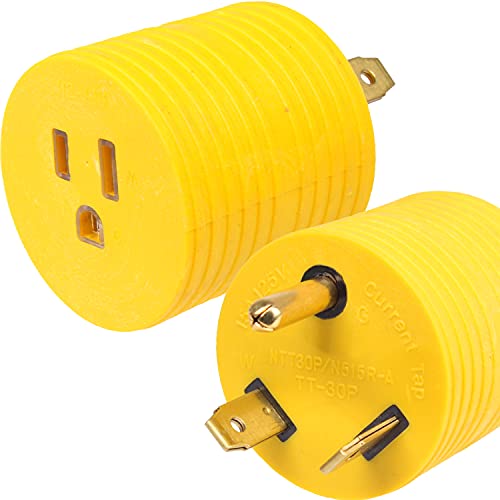 RV Camper Power Adapter - 30 Male to 15 Female
