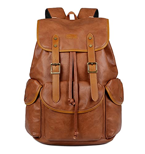 Leather Laptop Backpack