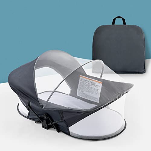 Portable Travel Bassinet with Mosquito Net and Canopy