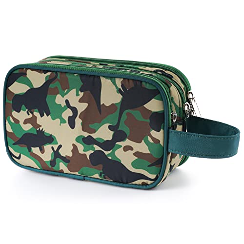 Kids Toiletry Bag for Boys - Dinosaur Camo, Waterproof & Durable Kids Toiletry Bag for Boys - Dinosaur Camo, Waterproof & Durable