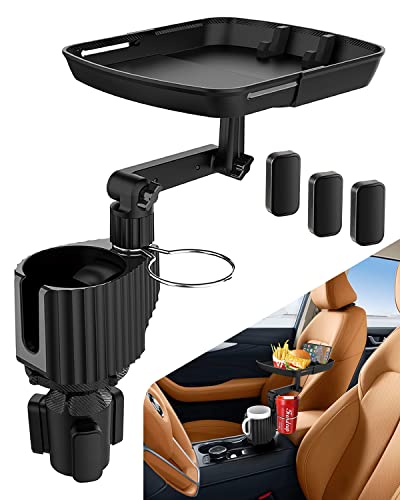 IPOW 4-in-1 Car Cup Holder Expander Tray