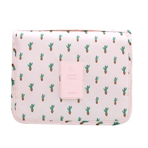 Mossio Hanging Toiletry Bag - Large Cosmetic Travel Organizer (Cactus)