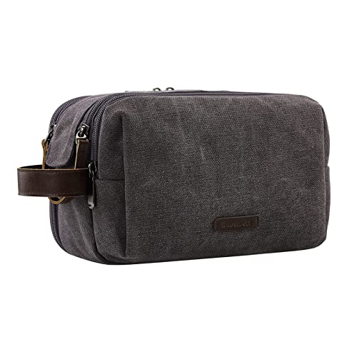 BAGSMART Canvas Travel Toiletry Organizer Dopp Kit