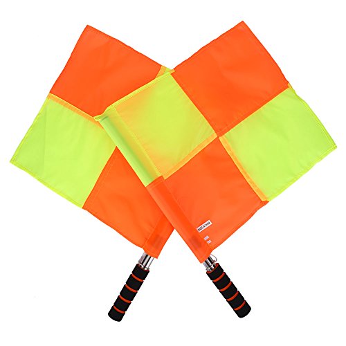 Professional Soccer Referee Flags with Storage Bag (2Pcs)
