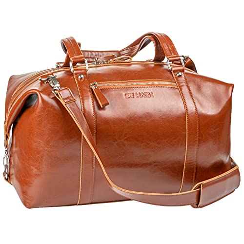 Leather Duffel Bag for Travel - Men & Women
