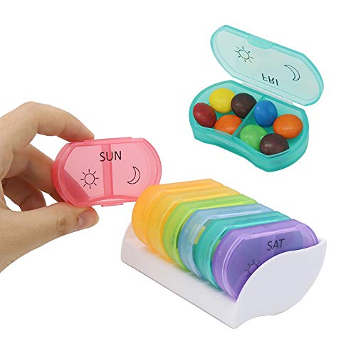 Compact and Colorful Pill Box for Daily Medication Organization