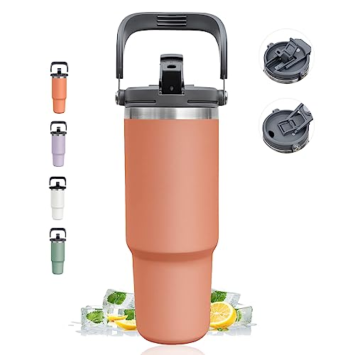 INDARUN 30 oz Tumbler with Lid and Straw