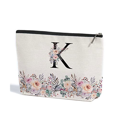 Initial Makeup Bag Letter K