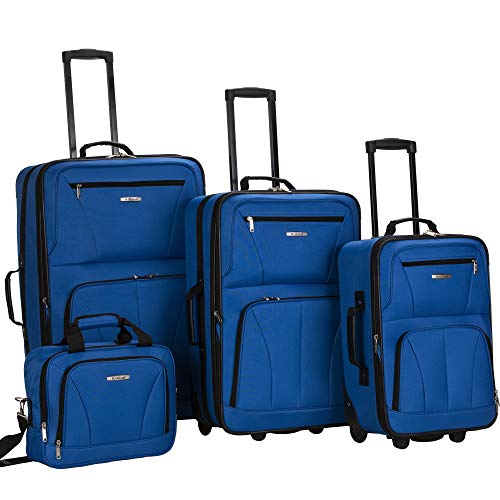 Rockland Journey Luggage Set, Blue, 4-Piece