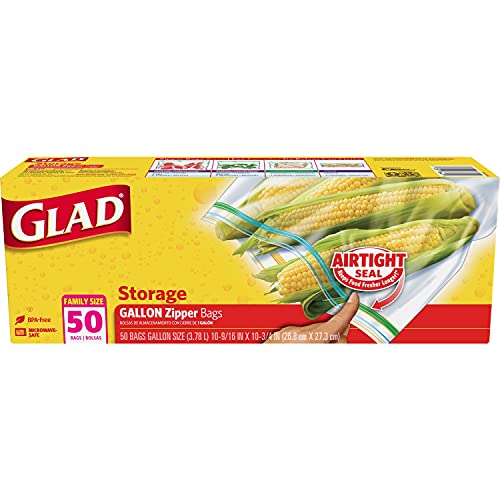 Glad Zipper Food Storage Bags - Gallon Size