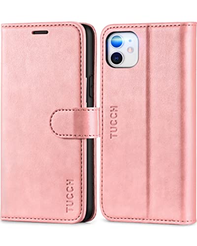 TUCCH iPhone 11 Wallet Case, Rose Gold TUCCH iPhone 11 Wallet Case, Rose Gold