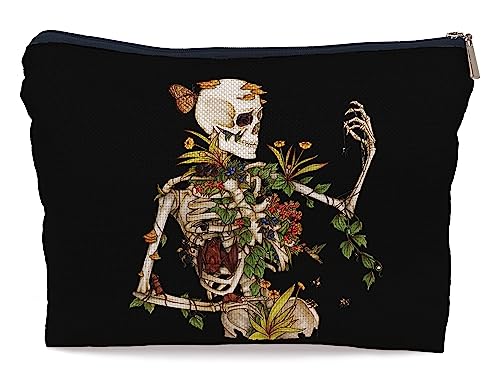 Funny Gothic Skull Cosmetic Bag