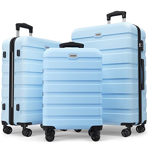AnyZip Luggage Sets 3 Piece PC ABS Hardside Suitcase