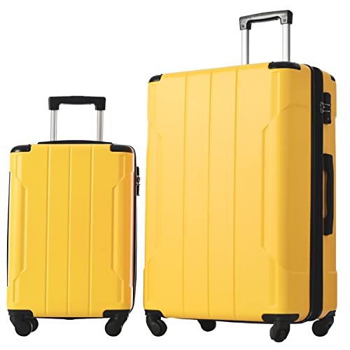 Merax Luggage 2 Piece Set Suitcases - Expandable Lightweight Spinner