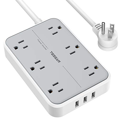 TESSAN Surge Protector with USB and Widely Spaced Outlets