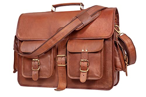 18 Inch Leather Messenger Bag