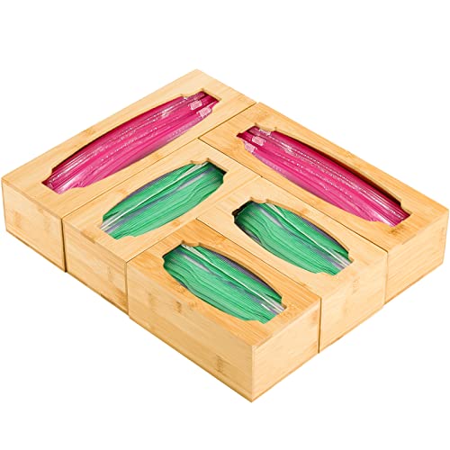 Bamboo Food Storage Bag Holders