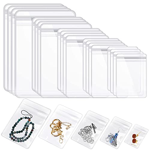 160 Pieces Self Seal Jewelry PVC Bags