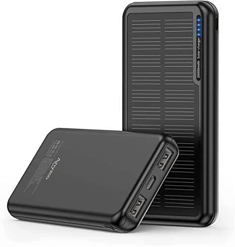 Portable Charger with Solar Charging - 20000mAh
