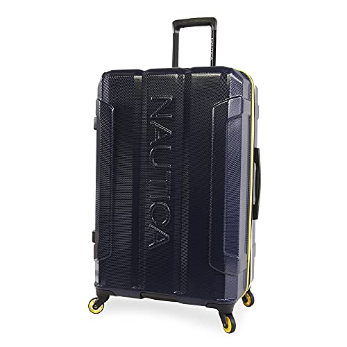 Nautica Maker Navy/Yellow Spinner Luggage - Large 29-Inch