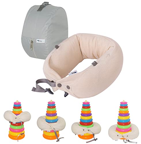 Adjustable Travel Neck Pillow with Clips