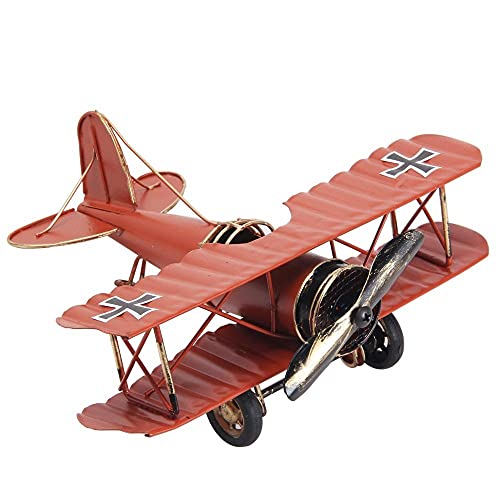 Vintage Airplane Ornament for Nursery Shop Kids Room Decor (Dark Orange)