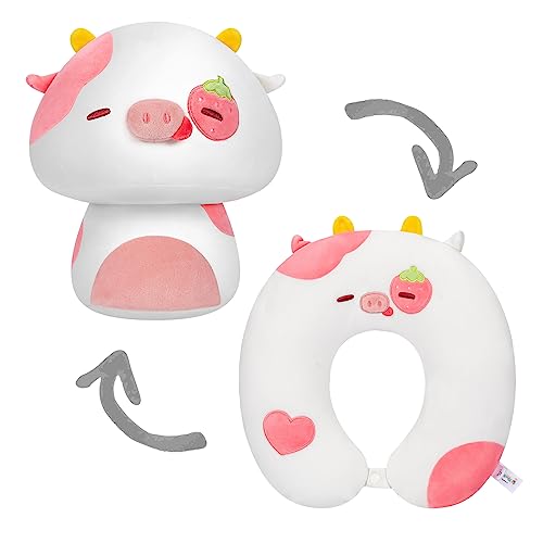 Mewaii Reversible Plush Travel Pillow for Kids