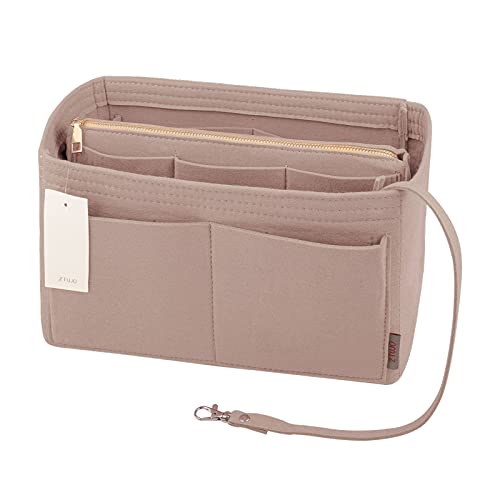 Purse Organizer Insert with Metal Zipper - Keep Your Handbag Organized!