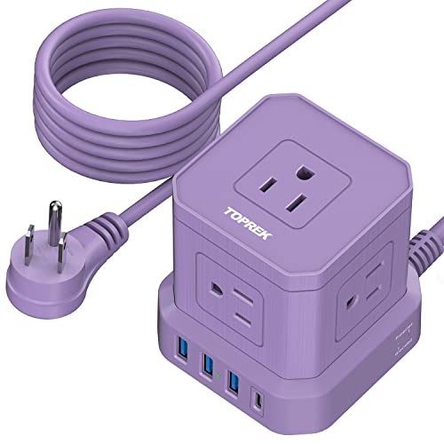 TOPREK Travel Power Strip with USB and Surge Protection