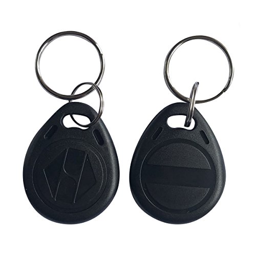 125khz RFID Writable T5577 fob tag (Pack of 10) (Black)
