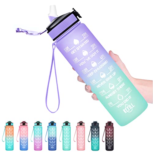 Hyeta 32 oz Motivational Water Bottle