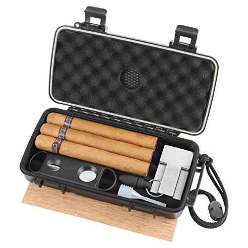 Travel Cigar Humidor Box Case with Accessories