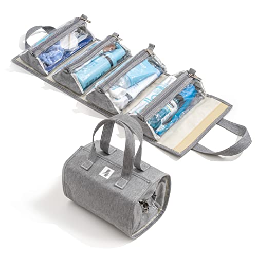 Hanging Roll-Up Makeup Bag/Toiletry Kit/Travel Organizer