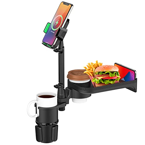 OUTXE Car Cup Holder Expander+Phone Mount+Food Tray