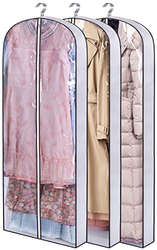AOODA 65" Dress Garment Bags for Closet Storage (3 Packs)
