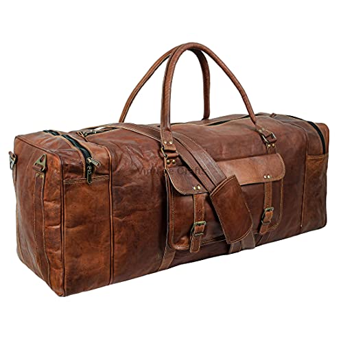 Vintage Leather Duffel Bag