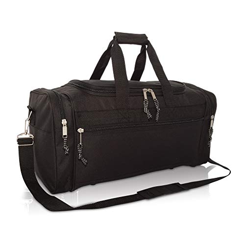 Black Sports Duffle Bag with Adjustable Strap