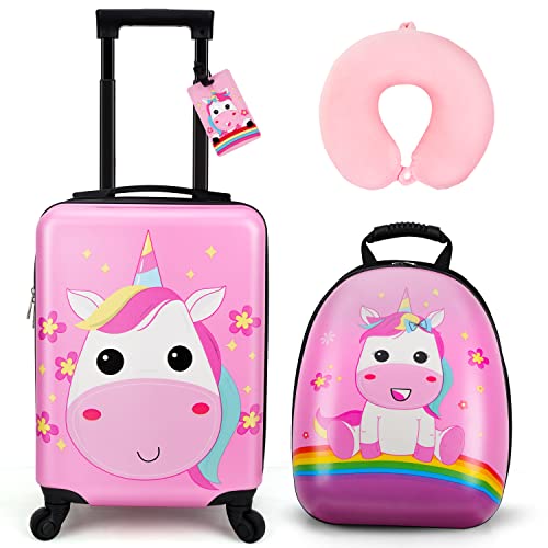 Unicorn Kids Suitcase and Backpack Set