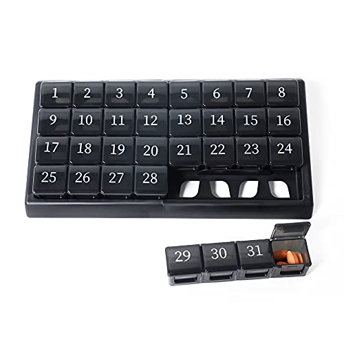 Convenient and Durable Large Monthly Pill Organizer