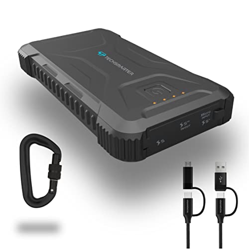 TECHSMARTER Rugged & Waterproof 20,000mAh Power Bank