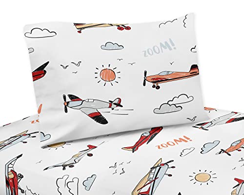 Vintage Airplane Twin Sheet Set